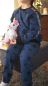 Preview: Hilco - Sweatstoff - Im Zoo - Sterne - blau - schwarz